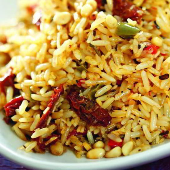 Рецепт риса с перцем и вялеными помидорами