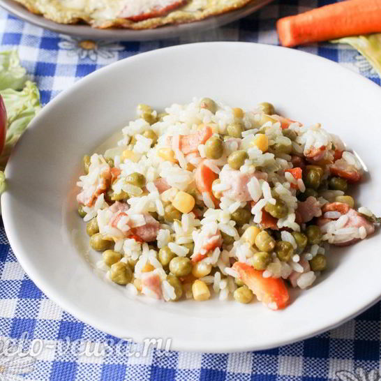 Рецепт риса с зеленым горошком