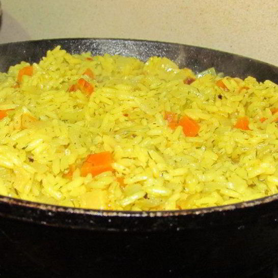 Рецепт риса в сковородке