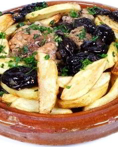 Жаренная картошка с черносливом