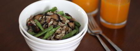 жареный рис с фасолью и грибами. Шаг 9