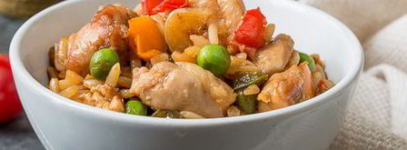 жареный рис с курицей и сладким перцем. Шаг 10