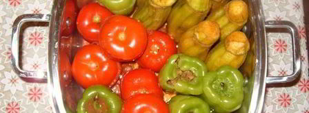 долма из баклажан, помидоров и перца. Шаг 9