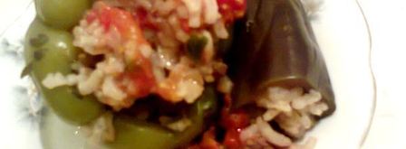 долма с баклажаном и болгарским перцем. Шаг 14