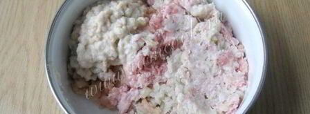 голубцы с курицей, свиной грудинкой и грибами. Шаг 4