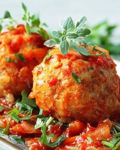 Ленивые голубцы с рисом капустой и фаршем в духовке