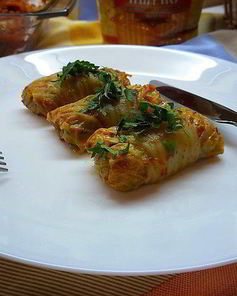 Постные голубцы с пшеном и грибами