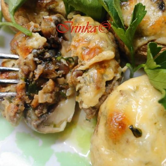 Рецепт фаршированных шампиньонов запеченных с сыром в духовке