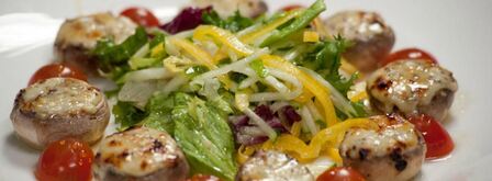 фаршированные шляпки шампиньонов. Шаг 8