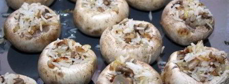 фаршированые грибы рисовое чудо. Шаг 5