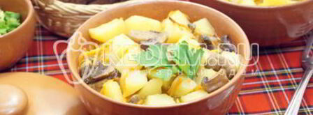 горшочки с грибами в духовке. Шаг 9