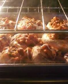 Грибы, фаршированные чоризо