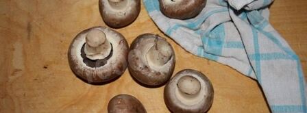 грибы с ветчиной. Шаг 3