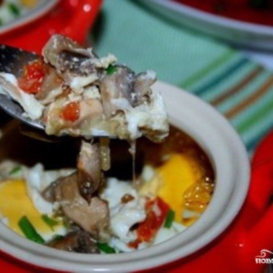 Рецепт грибов в духовке в горшочке