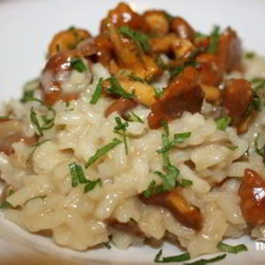 Рецепт лисичек, жареных с рисом