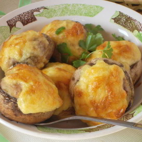 Рецепт шампиньонов, фаршированных мясом