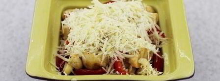 шампиньоны с болгарским перцем и пармезаном. Шаг 9