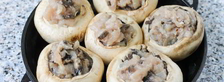 шампиньоны с курицей и сыром. Шаг 7