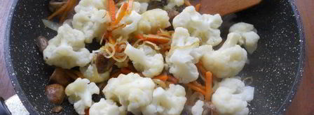 шампиньоны жареные с цветной капустой. Шаг 6