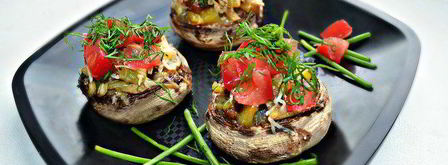 запеченные фаршированные шампиньоны. Шаг 9