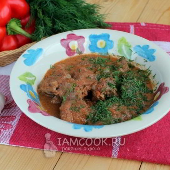 Рецепт гуляша из свинины в мультиварке