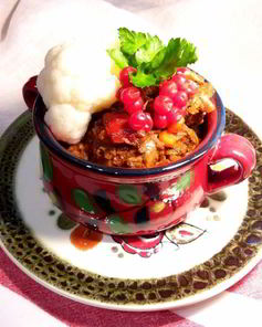 Гуляш с белыми грибами