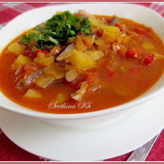 Рецепт постного супа-гуляша с грибами по-венгерски