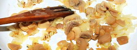 картофельное пюре с жареными шампиньонами. Шаг 4