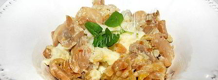 картофельное пюре с жареными шампиньонами. Шаг 7