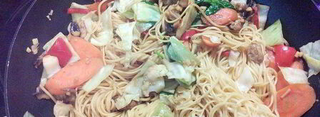 китайская лапша с овощами. Шаг 7