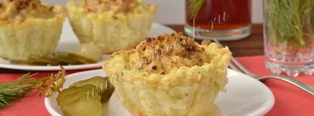 куриные котлеты в картофельных корзиночках. Шаг 11