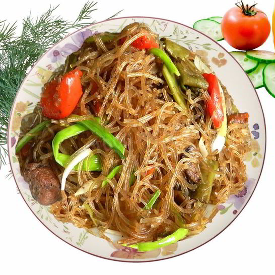 Рецепт крахмальной лапши со свининой