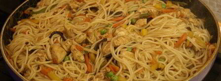 лапша с овощами и курицей по-китайски. Шаг 8