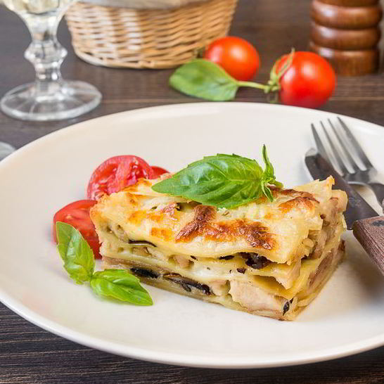 Рецепт лазаний с курицей и шампиньонами