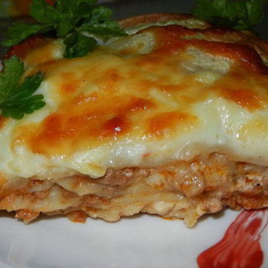 Рецепт сочной мясной лазанья