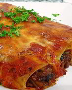 Каннеллони с грибами и фаршем