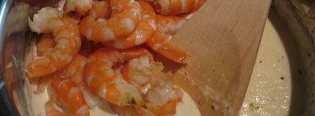 паста карбонара с креветками. Шаг 5