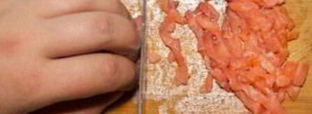 паста с красной рыбой и красной икрой. Шаг 3