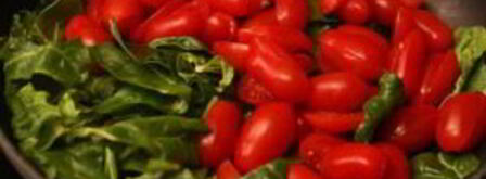 паста с мангольдом, помидорами и сыром. Шаг 3