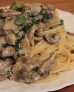 Паста с шампиньонами