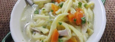 тушеная лапша с курицей. Шаг 12