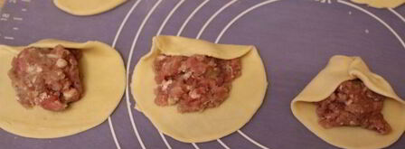 манты-косичка с мясом. Шаг 7