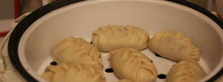 манты-косичка с мясом. Шаг 10