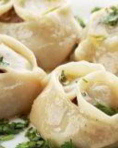 Манты с грибами