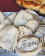 Манты с рыбой и мясом