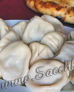 Манты с рыбой и мясом