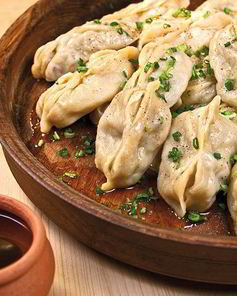 Манты с тыквой и куриным фаршем