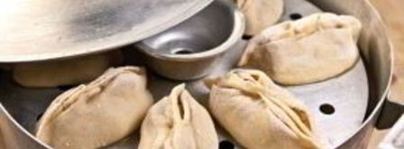 манты с тыквой и куриным фаршем. Шаг 5