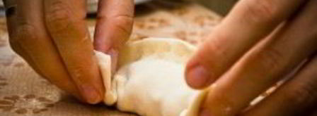 манты с тыквой и мясом по-узбекски. Шаг 8