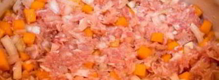 манты с тыквой и мясом. Шаг 3